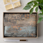 Rustieke Grunge Rood Poppy Abstract Bloemen Decoup Tissuepapier (Geschenk)