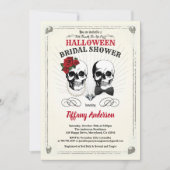 Rustieke Halloween bruids douche uitnodiging (Voorkant)
