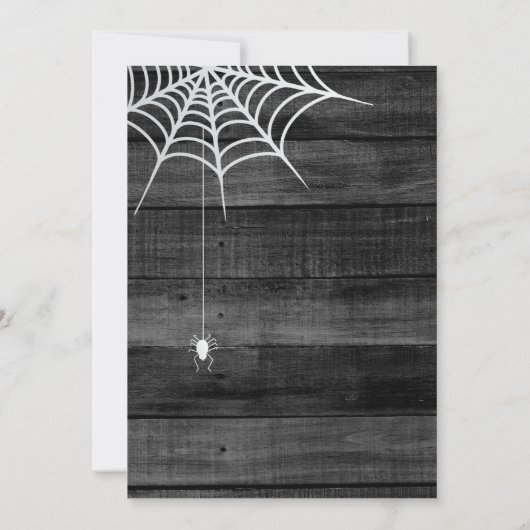 Rustieke Halloween bruiloft Kaart (Achterkant)