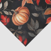 Rustieke Halloween Fall Leaves Pumpkin Tissuepapier (Detail)
