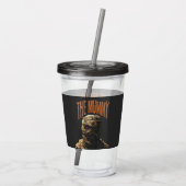  rustieke Halloween mummie Acryl Drinkbeker (Achterkant)