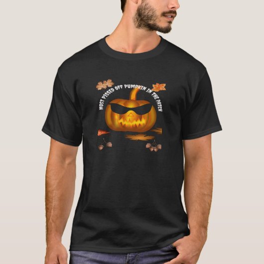 Rustieke Halloween pompoen T-shirt (Voorkant)