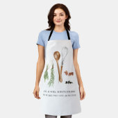 Rustieke Hand geschilderd land keuken Monogram Schort (Gedragen)