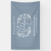 Rustieke Hand-getekende Floral Garland Script brui Spandoek (Verticaal)