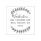 Rustieke Hand getrokken tak retour adres stempel (Afrduk)