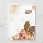 Rustieke Hand Tekening Housewarming Party Kaart (Achterkant)