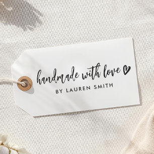 Rustieke handgeschreven handgemaakt met liefde doo zelfinktende stempel