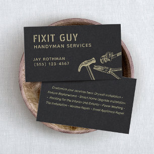 Rustieke Handyman Gereedschap, Bouw Visitekaartje