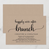 Rustieke Happily Ever After Brunch Trouw Elopement Kaart (Voorkant / Achterkant)