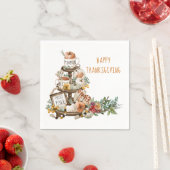 Rustieke Happy Thanksgiving pompoenen Herfstplein Servet (Insitu)