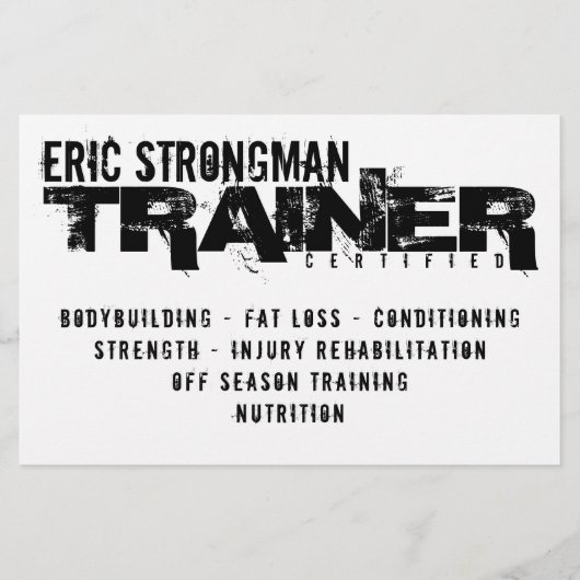 Rustieke hardcore witte en zwarte flyer (Voorkant)