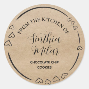 Rustieke hart krans Cookies Label