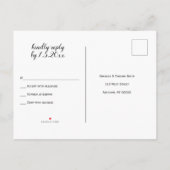 Rustieke hart pijl hout bruiloft rsvp briefkaarten (Achterkant)