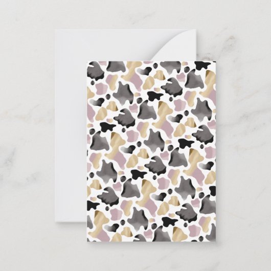 Rustieke Heilige Koe Bloemen Blank Note Kaart Notitiekaartje (Achterkant)