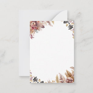 Rustieke Heilige Koe Bloemen Blank Note Kaart Notitiekaartje