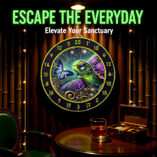 Rustieke Hemelse Schildpad Butterfly Lodge Art Dartbord