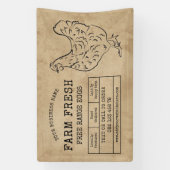 Rustieke  Hen Boerderij Verse Eieren Marketing Spandoek (Verticaal)