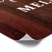 Rustieke Herdenking 8 Foto Collage Funeral Poster (Hoek)