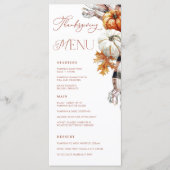 Rustieke Herfst 4x9 Thanksgiving Dinner Menu (Voorkant)