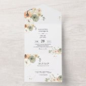 Rustieke herfst all-in-one bruiloft all in one uitnodiging (Binnen)