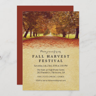 Rustieke Herfst Autumn Harvest Festival Invitation Kaart
