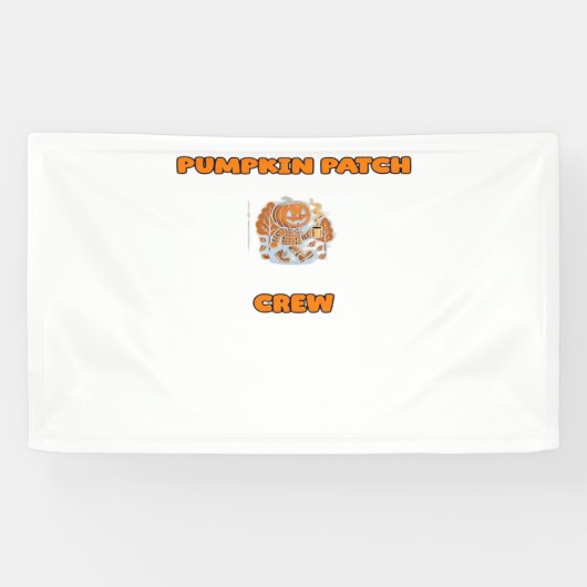 Rustieke Herfst Autumn Pumpkins Bloembladeren Clas Spandoek (Horizontaal)