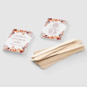 Rustieke Herfst Autumnal Leaves Wedding Program Handwaaier (Niet-gemonteerd)