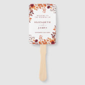 Rustieke Herfst Autumnal Leaves Wedding Program Handwaaier (Voorkant)