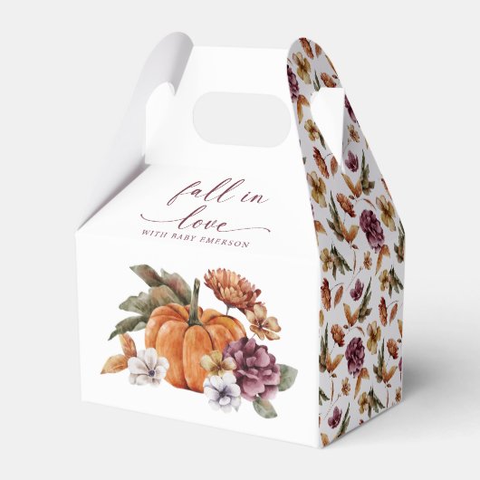 Rustieke Herfst Baby Favor Box Bedankdoosjes (Achterkant)
