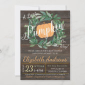 Rustieke Herfst Baby Shower Feest Uitnodiging (Voorkant)