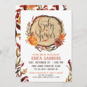 Rustieke herfst Baby shower Invitation Kaart (Voorkant / Achterkant)