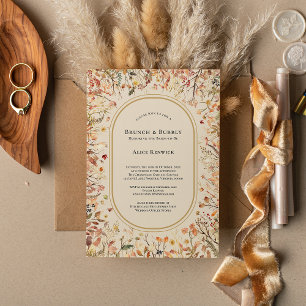  rustieke Herfst Beige bruiloft bruids brunch Kaart