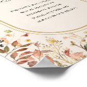 Rustieke Herfst Beige Bruiloft Deze Kaars BrandT Poster (Hoek)