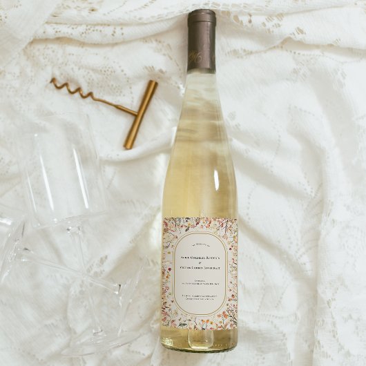  rustieke Herfst Beige bruiloft wijnlabel Wijn Etiket