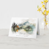 rustieke herfst berg bos bruiloft dank u kaart (Gele Bloem)