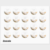 Rustieke herfst berg dennenbos bruiloft ronde sticker (Vel)
