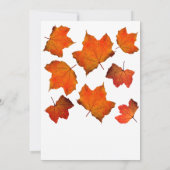 Rustieke Herfst Blad Verbrand Sinaasappel Maple Wh Kaart (Achterkant)