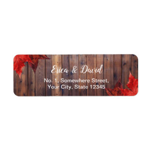 Rustieke herfst bladeren herfst bruiloft etiket