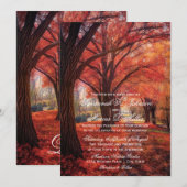 Rustieke herfst bladeren herfst Natuur bruiloft Kaart (Voorkant / Achterkant)