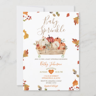 Rustieke Herfst Bladeren Pompoen Patch Baby Sprink Kaart