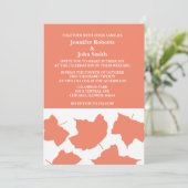 Rustieke herfst bladeren zalm Sinaasappel land bru Kaart (Staand voorkant)