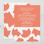 Rustieke herfst bladeren zalm Sinaasappel land bru Kaart (Voorkant / Achterkant)