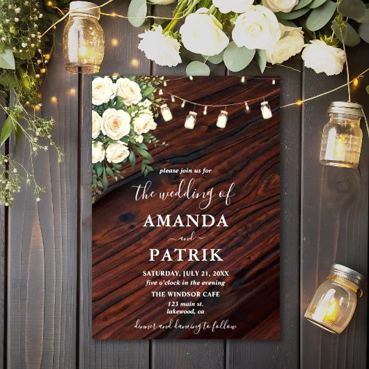 Rustieke Herfst Bloemen Boho Chic Style Wedding Kaart