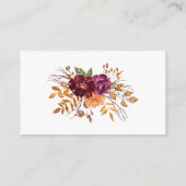 Rustieke Herfst Bloemen & Charmant Wit Pompoen Raf Plaatskaartje (Achterkant)