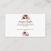 Rustieke Herfst Bloemen & Charmant Wit Pompoen Raf Plaatskaartje (Voorkant)