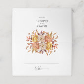 Rustieke herfst Bloemen Gepersonaliseerde bruiloft (Buitenkant ongevouwen)