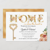 Rustieke Herfst Bloemen Housewarming Uitnodiging (Voorkant / Achterkant)