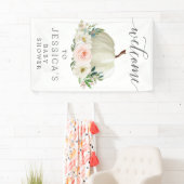 Rustieke Herfst Bloemen Pompoen Vinyl Verjaardag W Spandoek (Insitu)