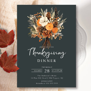 Rustieke Herfst Bloemen Thanksgiving Kaart