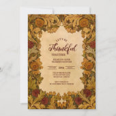 Rustieke Herfst Bloemen Thanksgiving Viering Kaart (Voorkant)